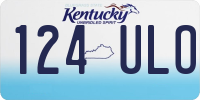 KY license plate 124ULO