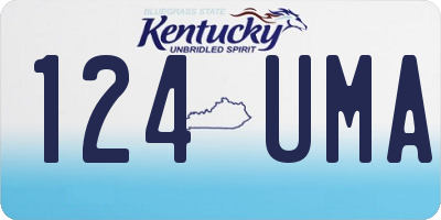 KY license plate 124UMA