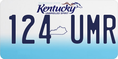 KY license plate 124UMR