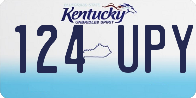 KY license plate 124UPY