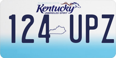 KY license plate 124UPZ