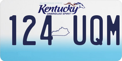 KY license plate 124UQM