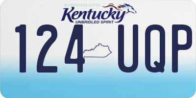 KY license plate 124UQP