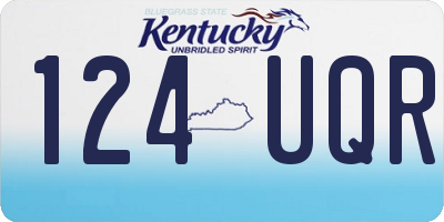 KY license plate 124UQR