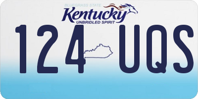 KY license plate 124UQS