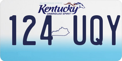 KY license plate 124UQY
