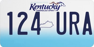 KY license plate 124URA