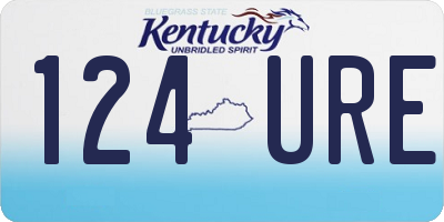 KY license plate 124URE