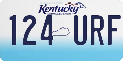 KY license plate 124URF