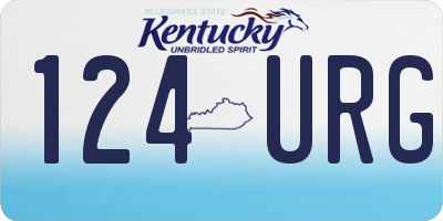 KY license plate 124URG