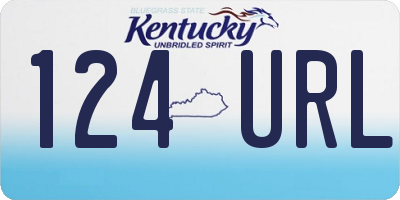 KY license plate 124URL
