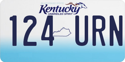 KY license plate 124URN