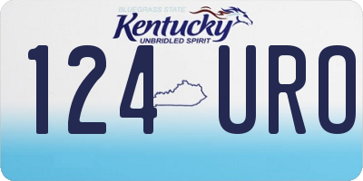 KY license plate 124URO