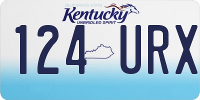 KY license plate 124URX