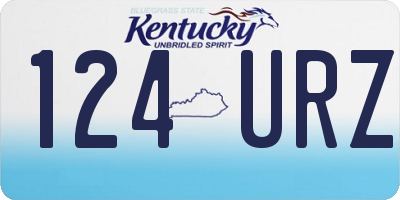 KY license plate 124URZ