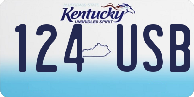 KY license plate 124USB