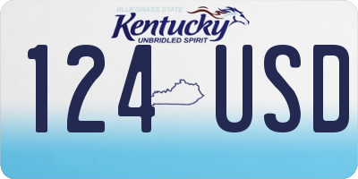 KY license plate 124USD