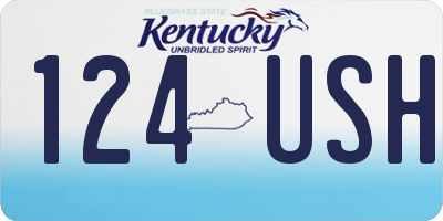 KY license plate 124USH