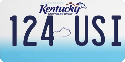 KY license plate 124USI