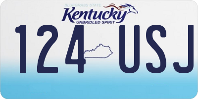 KY license plate 124USJ