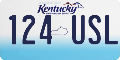 KY license plate 124USL