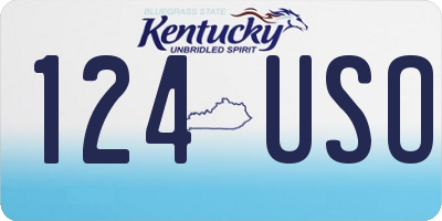KY license plate 124USO