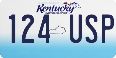 KY license plate 124USP