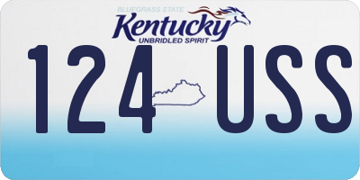 KY license plate 124USS