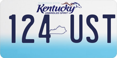 KY license plate 124UST