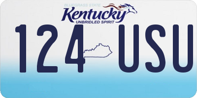 KY license plate 124USU
