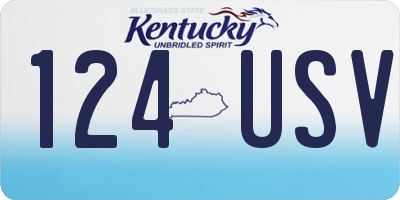 KY license plate 124USV