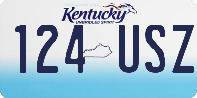 KY license plate 124USZ