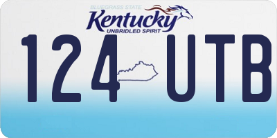 KY license plate 124UTB