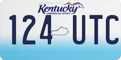 KY license plate 124UTC