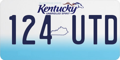 KY license plate 124UTD
