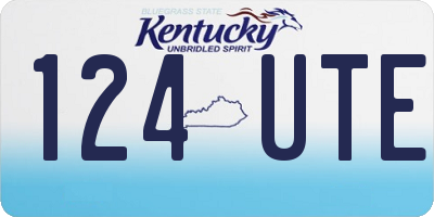 KY license plate 124UTE
