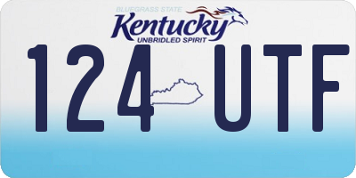 KY license plate 124UTF