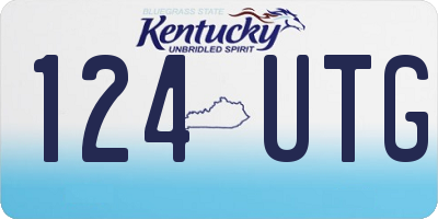 KY license plate 124UTG