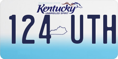 KY license plate 124UTH
