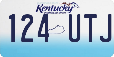 KY license plate 124UTJ