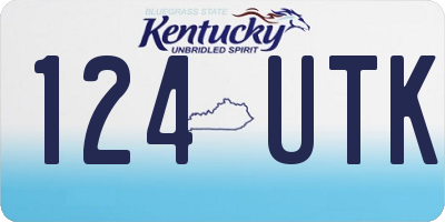 KY license plate 124UTK
