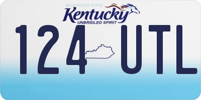 KY license plate 124UTL