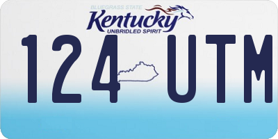 KY license plate 124UTM