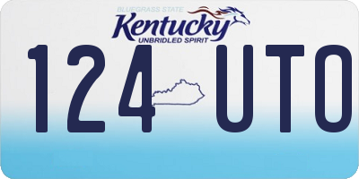 KY license plate 124UTO