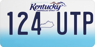 KY license plate 124UTP