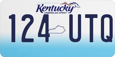 KY license plate 124UTQ