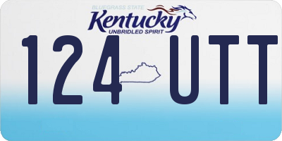 KY license plate 124UTT