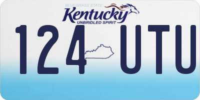 KY license plate 124UTU