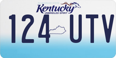 KY license plate 124UTV