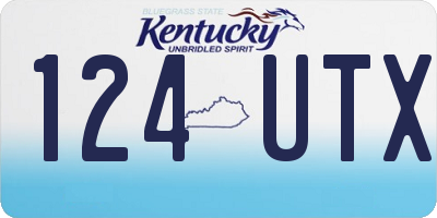 KY license plate 124UTX
